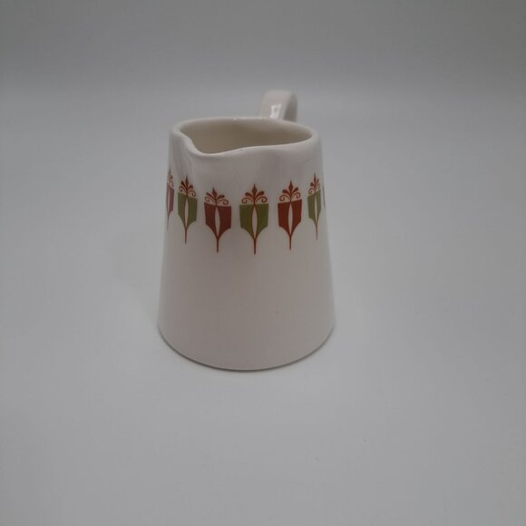 Syracuse China Syralite Creamer White Red Green Mod Style Collectible Vintage - Picture 6 of 8